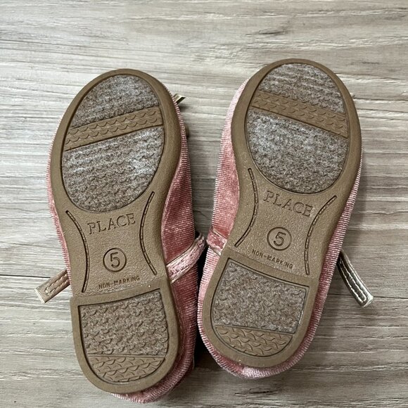 The Children's Place Pink Mary Jane Flat Kids Shoes with Bow Toddler Girls Sz 5 - Picture 6 of 6